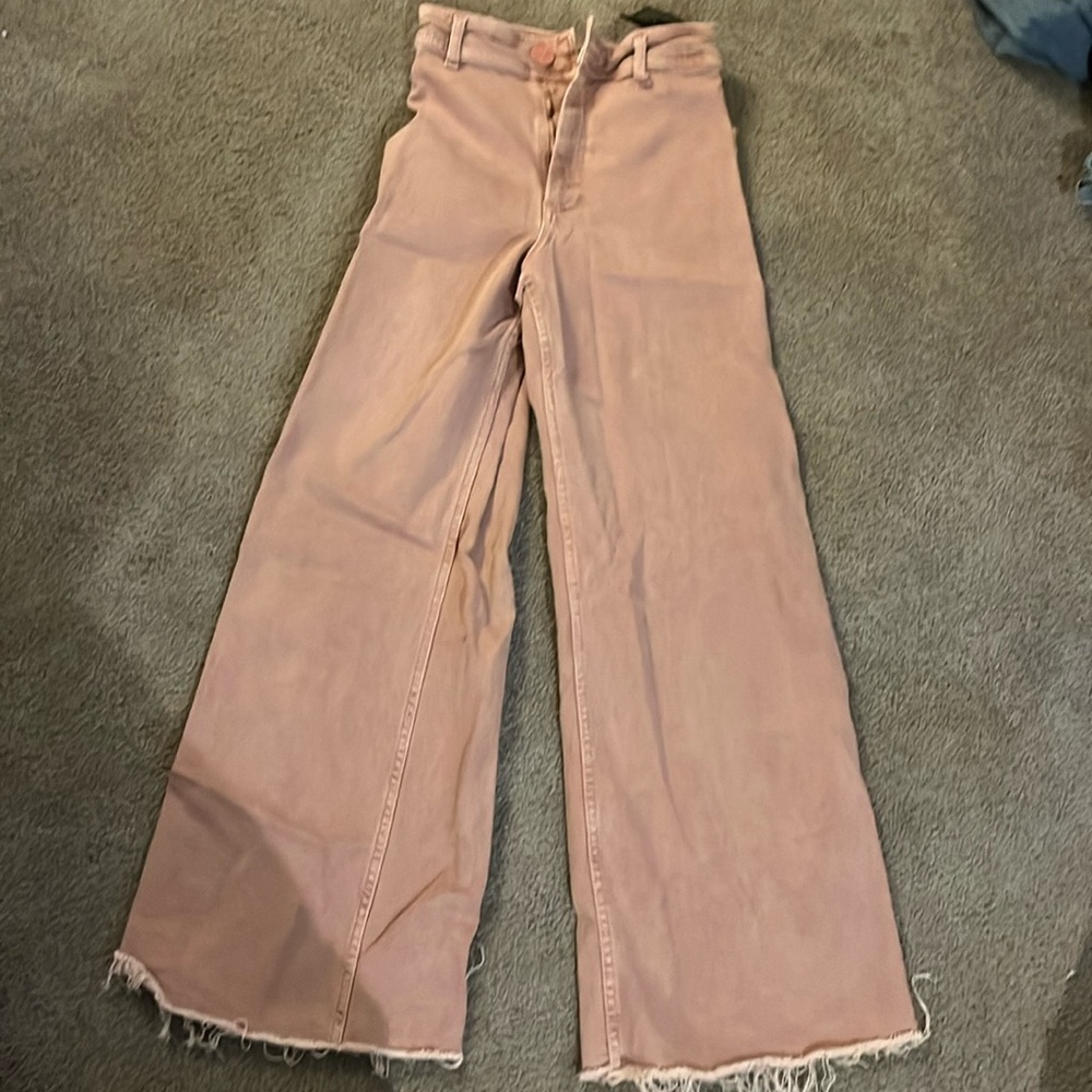 sandy pink zara jeans